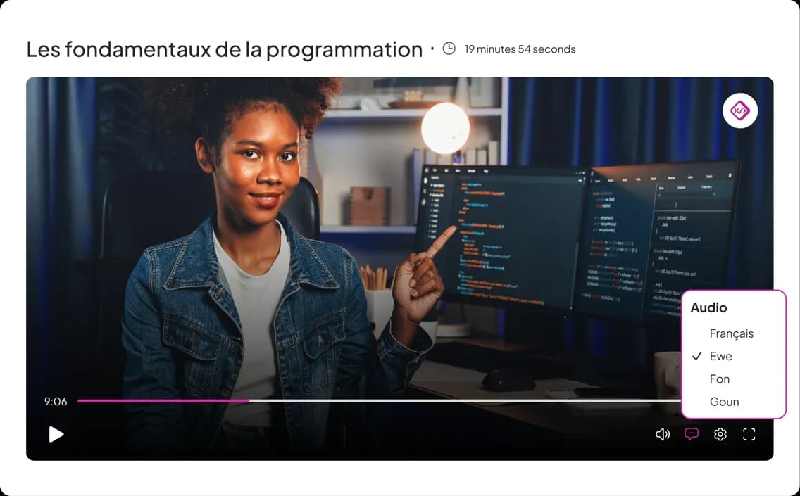 Lecteur vidéo — Les fondamentaux de la programmation
